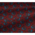 thumbnail image 5 of oneOone Viscose Jersey Dark Red Fabric Bird Block Sewing Craft Projects Fabric Prints By Yard 60 Inch Wide, 5 of 5