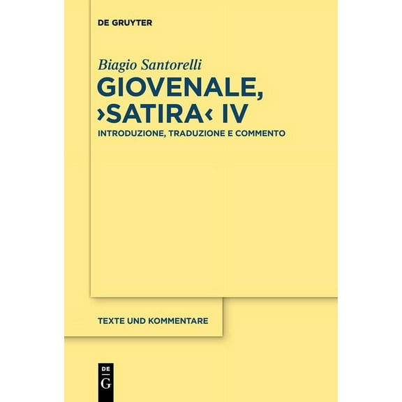Giovenale, "Satira" IV, (Paperback)