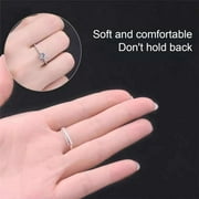 Yirtree 5Pcs Ring Rubber Size Adjuster for Lose Rings غير مرئية Ring Guard for Women Clear Plastic Wide Thin Band Resizing Ring Resize Make Ring أصغر