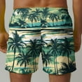 thumbnail image 4 of guisaled Mens Bathing Suits Mens Swim Shorts Quick Dry Elastic Waisted Swim Trunks Summer 7 Inch Beach Shorts Loose Fit Hawaii Graphic Boardshorts, 4 of 6