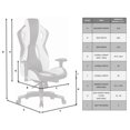 thumbnail image 4 of ViscoLogic PHOENIX Haut-Dos Sport Style Pivotant Réglable Inclinable Maison Bureau Ordinateur Chaise de Jeu (Noir-Orange-Blanc), 4 of 8