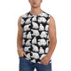 thumbnail image 1 of Fotbe Cute Cartoon Polar Bear Men's Camiseta sin Mangas Estampada para Hombres, Playera Casual para Gimnasio, Entrenamiento, Playa-Large, 1 of 7