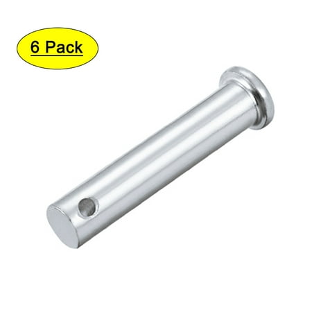 

Single Hole Clevis Pins -10mm x 50mm Flat Head Zinc-Plating Solid Steel Link Hinge Pin 6Pcs