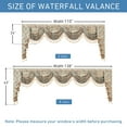 thumbnail image 5 of VOGOL Sky Blue Waterfall Valance, Bead Accents Damask Jacquard Curtains 138x43 Inches for Bedroom, 5 of 8