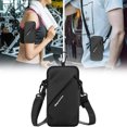 thumbnail image 2 of Phone Holder Arm Bands, Small Crossbody Shoulder Holsters Bag with Arm Band, Fits iPhone and All Cell Phones, Use for Running, Walking, Hiking & Biking (Plus Size,Black), 2 of 8