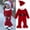 Red, variant on Zecgelong Toddler Girls Christmas Long Sleeve Romper Bell Bottoms Flare Jumpsuit Hat Set Girls Summer Rompers Size 2-3 Years