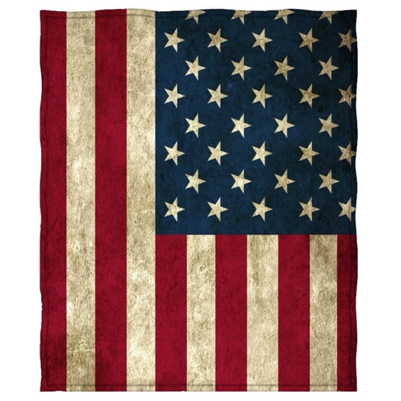 Goodbath American Flag Blanket,USA Flag Throw Blanket for Couch Sofa Bed Christmas Holiday Gift for Adults Women Men, 80 x 60 inches