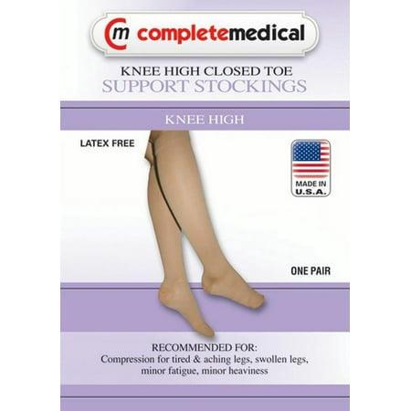Firm Surgical Weight Below the Knee Stockings Size: Large, Color: Black