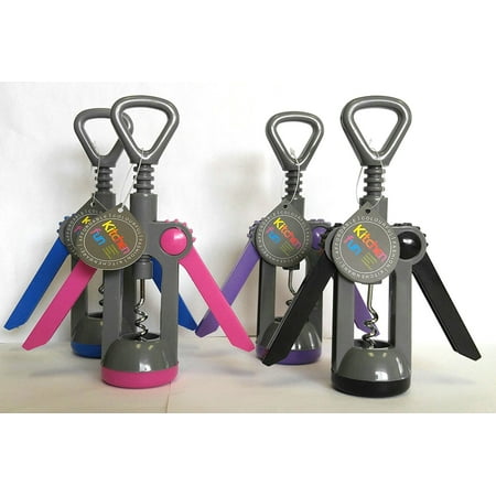 

Home Basics Set of 4 (Multi-colored) Wing Style Wine Corkscrew