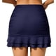 thumbnail image 5 of Augper Fashion Women's Solid Bikini Swimsuit Summer Bottoms High Waist Swim Skirt Swimwear Swimsuit Beachwear, 5 of 7