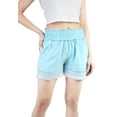 thumbnail image 5 of Artyska Women's Elastic Waist Pockets Lace & Tassel Summer Beach Short Pants, 5 of 7