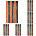 thumbnail image 3 of 5pc 6.6x3.3Ft Orange & Black Foil Fringe Curtain, Halloween Door Streamers | Metallic Fringe for Halloween Decorations, Orange Party Photo Booth Props,Orange, 3 of 7