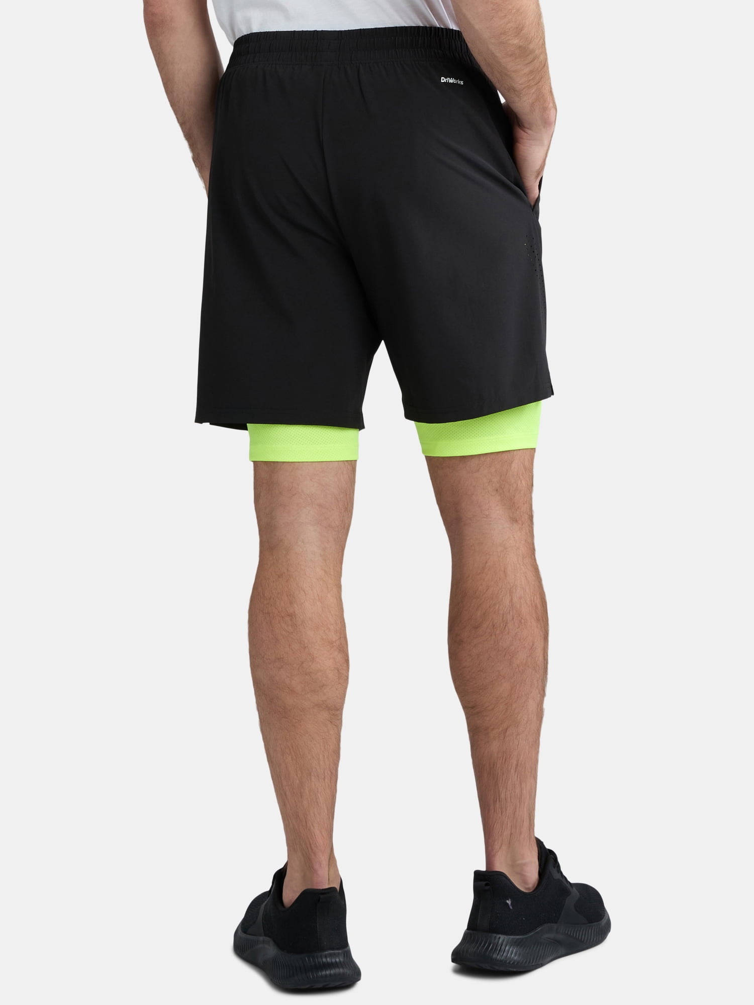 Athletic Works Men's and Big Men's 2 in 1 Gym Shorts with Liner, 6" & 8" Inseams, Sizes S-3XL