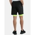 thumbnail image 2 of Athletic Works Men's and Big Men's 2 in 1 Gym Shorts with Liner, 6" & 8" Inseams, Sizes S-3XL, 2 of 5