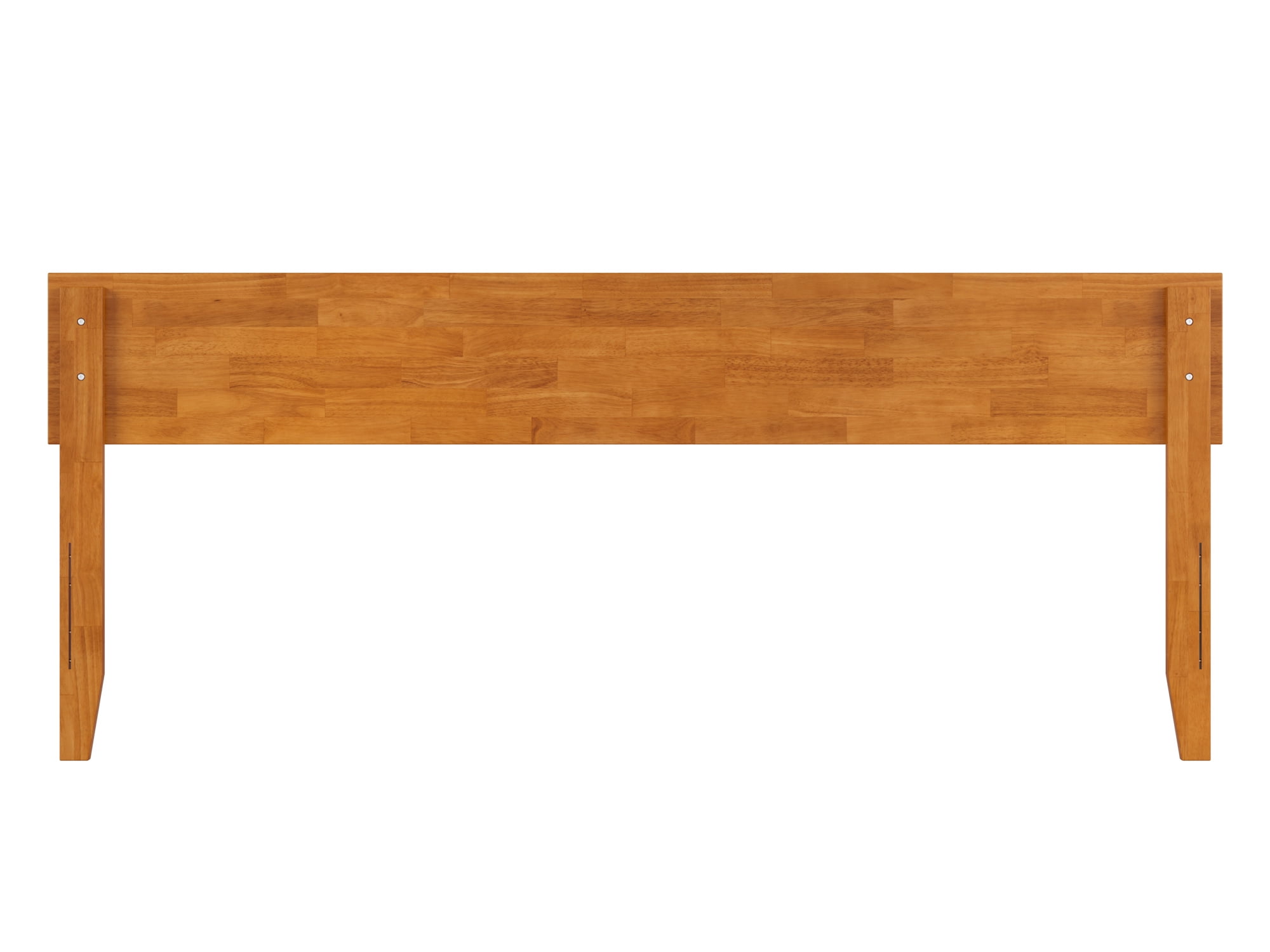 AFI Orlando King Modern Solid Wood Panel Headboard with Attachable Charger, Light Toffee