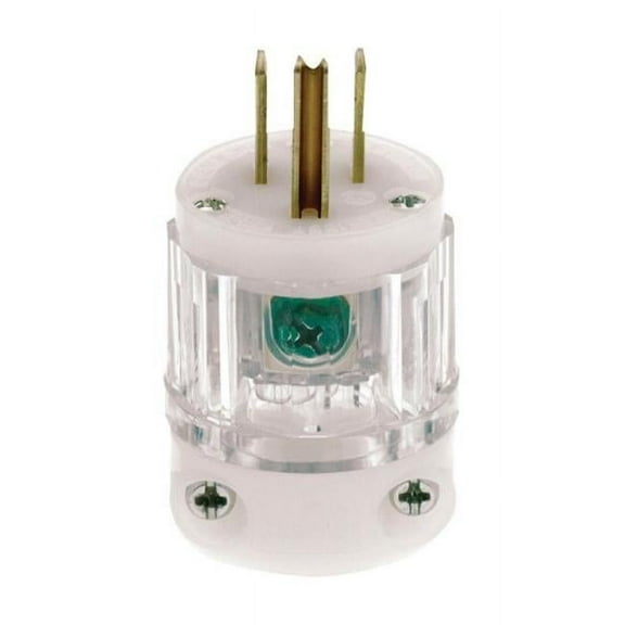 08215-PLC 15 amp Clear Lighted Plug
