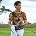 thumbnail image 3 of Sikiie Vintage Shiba Inu Art Print Men's Short-sleeved POLO Shirts, Button-down Shirts and T-shirts are Suitable for Vacation, Leisure and Business-Medium, 3 of 6