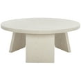 thumbnail image 4 of Safavieh Durable Round Wood Coffee Table, White Wash, 4 of 11