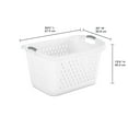 thumbnail image 2 of Sterilite 2.7 Bushel Jumbo Plastic Laundry Baskets, White, 2 Pack, 2 of 9
