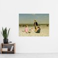 thumbnail image 2 of Carr Children Playing On The Beach 1879 Painting Extra Large XL Wall Art Poster Print, 2 of 3