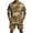 Light Brown, variant on Dwelliawo Men's 2 Piece Camo Tree Print Outfit Short Sleeve Button Down Shirt and Drawstring Shorts Set, Casual Summer Beach Hawaiian Outfits for Hunting Fishing Light Brown M