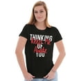 thumbnail image 3 of Thinking of You Keep Me Awake Romance Womens Fitted Plus Size Graphic Tee Brisco Brands 2X, 3 of 5