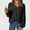 Black, variant on 50% Off Clear! Ofreoo Women's Solid Corduroy Oversized Botton Long Sleeve Casual Loose Coat Tops