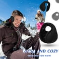 thumbnail image 5 of BlinkLLX 2 Pieces Foldable Ear Warmers Adjustable Knitted Earmuffs with Fuzzy Fleece Lining Unisex Furry Winter Earmuffs, 5 of 14