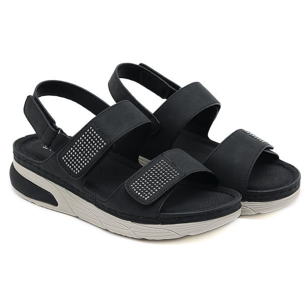 Sandalias de punta abierta para mujer cómodas sandalias de cuña plana antideslizantes para primavera y verano