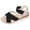Black, variant on Women's Braided Wedge Platform Sandals Elastic Ankle Strap Fish Mouth Design Versatile Casual Dress Shoes for Spring Summer Outdoor/Indoor All-Day Comfort