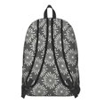 thumbnail image 3 of Geometric Flower and Sunburst Gray Backpack for School, Cute School Bag with Adjustable Shoulder Straps and Padded Back, 15.7"x11.8"x5.5", 3 of 5
