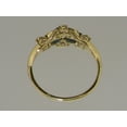 thumbnail image 5 of British Made 14k Yellow Gold Natural London Blue Topaz & Aquamarine Womens Cluster Ring - Size 5.75, 5 of 5