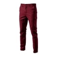 thumbnail image 4 of CONZONE Men's Suit Pants Slim Fit Dress Pants for Men Trendy Buttons Solid Casual Formal Business Pant With Pockets, 4 of 4