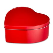 Valentine's Day Red Heart Tin Box, 7” x 6” x 3” , by Way To Celebrate