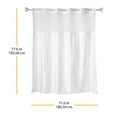 thumbnail image 3 of Whitmor No Hook Split Ring Checkered Pattern Shower Curtain, w/Snap-In Liner, 71" x 77", 3 of 5