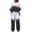 Black, variant on Linen Set for Women Trendy Color Block Round Neck Long Sleeve Blouse Long Pants Elastic Waist Loungewear Sets Black