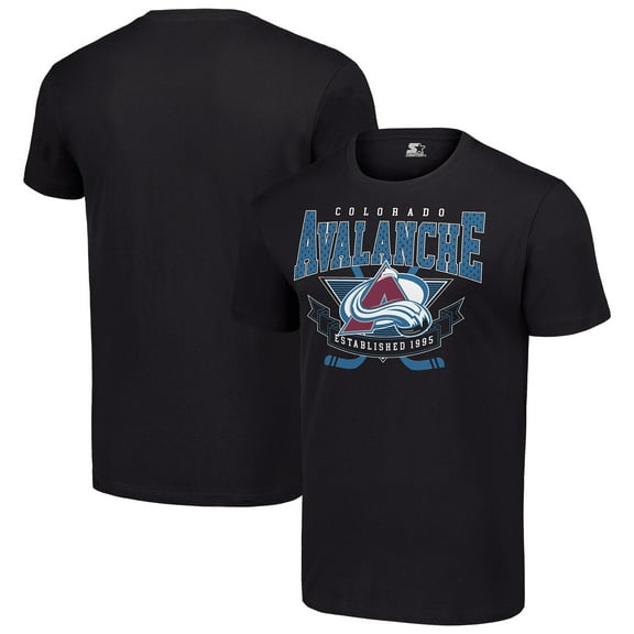 Men's Starter Black Colorado Avalanche Team Logo Graphic T-Shirt
