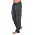 thumbnail image 2 of Pro Club Mens Heavyweight Cargo Sweatpants, Charcoal, 4XL, 2 of 4