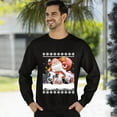 thumbnail image 3 of Christmas Sweatshirt, Funny Santa with Cows Christmas Sweatshirt, Holiday Ugly Sweater, Festive Crewneck for Parties & Cow Lovers, 3 of 5