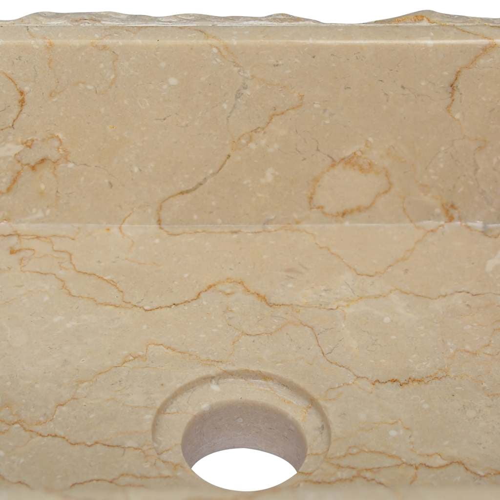 vidaXL Sink Above Counter Vanity Sink Natural Stone Basin for Bathroom Marble