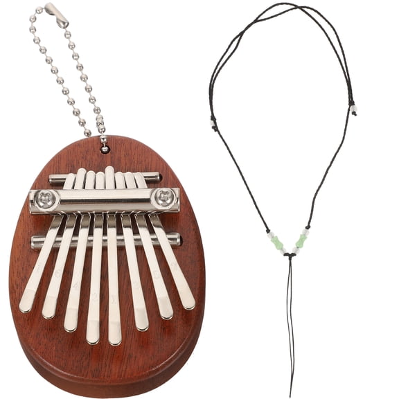 FRCOLOR Mini Kalimba with Rope Finger Piano 8 Keys Mini Thumb Piano Musical Instrument