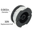 Black 30Ft 0.065" Line String Trimmer Replacement Spool For Black