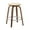 Walnut/Light Taupe, variant on LeisureMod Counter Stool Upholstered in Leather with Stained Poplar Wood Frame and Chrome Iron Footrest with 360-Degree Swivel for Modern Home, Kitchen, Bars, Cafes Pelya Collection in Brown