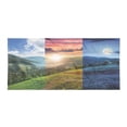 thumbnail image 1 of Nature Beach Towel, Foggy Mountain Forest View in Various Times of the Day Idyllic Nature Collage Art, Quick Dry Soft Ultra Compact Microfiber for Camping Sports Yoga Hiking, Multicolor, by Ambesonne, 1 of 2