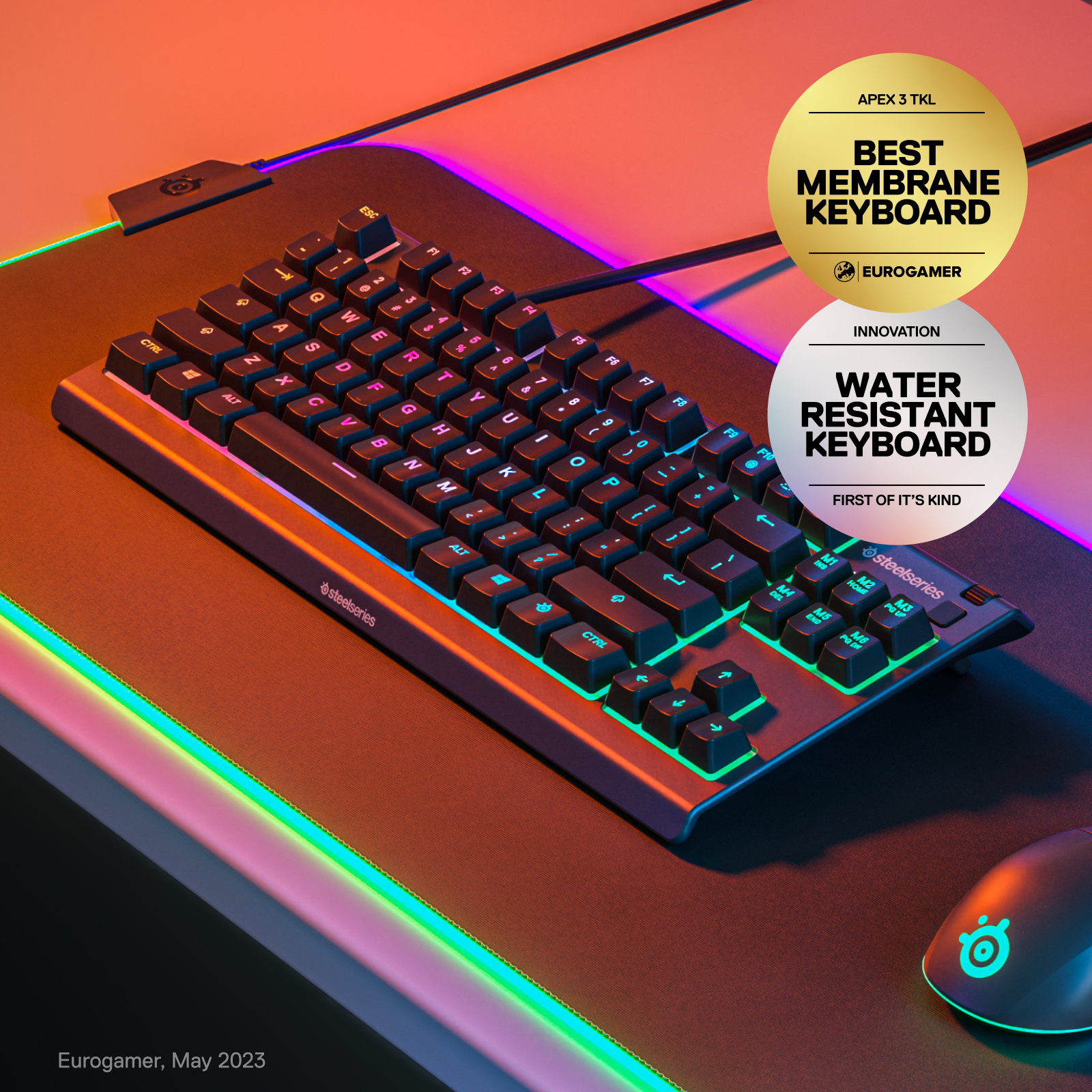 SteelSeries Apex 3 TKL RGB Gaming Keyboard photo 3