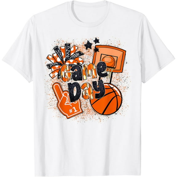 Game Day Basketball Men Women Basketball Mom Cheer T-Shirt tee