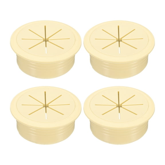 4 Pack Desk Grommet, 2.09 Inch 53mm Desk Cable Hole Cover, Beige