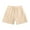 Khaki, variant on Toddler Boys Girls Cotton Jogger Shorts,Little Kids Active Sport Shorts with Drawstring