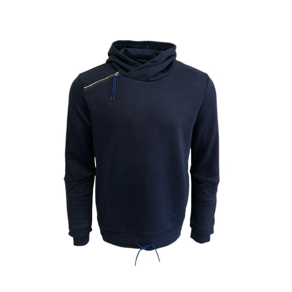 SCOTCH & SODA Men's Side Panels Hooded Sweatshirt, Navy, X-Large