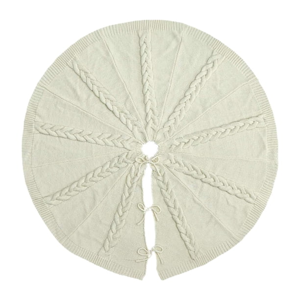 Falda para árbol de Navidad, decoración navideña, decoración navideña, falda para árbol de Navidad, Navidad Beige